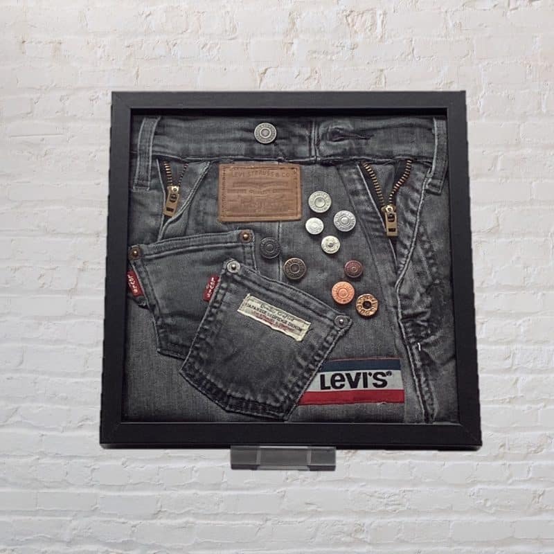 Unique Vintage Wall Art | Designer Art Montage from Levi’s Jeans